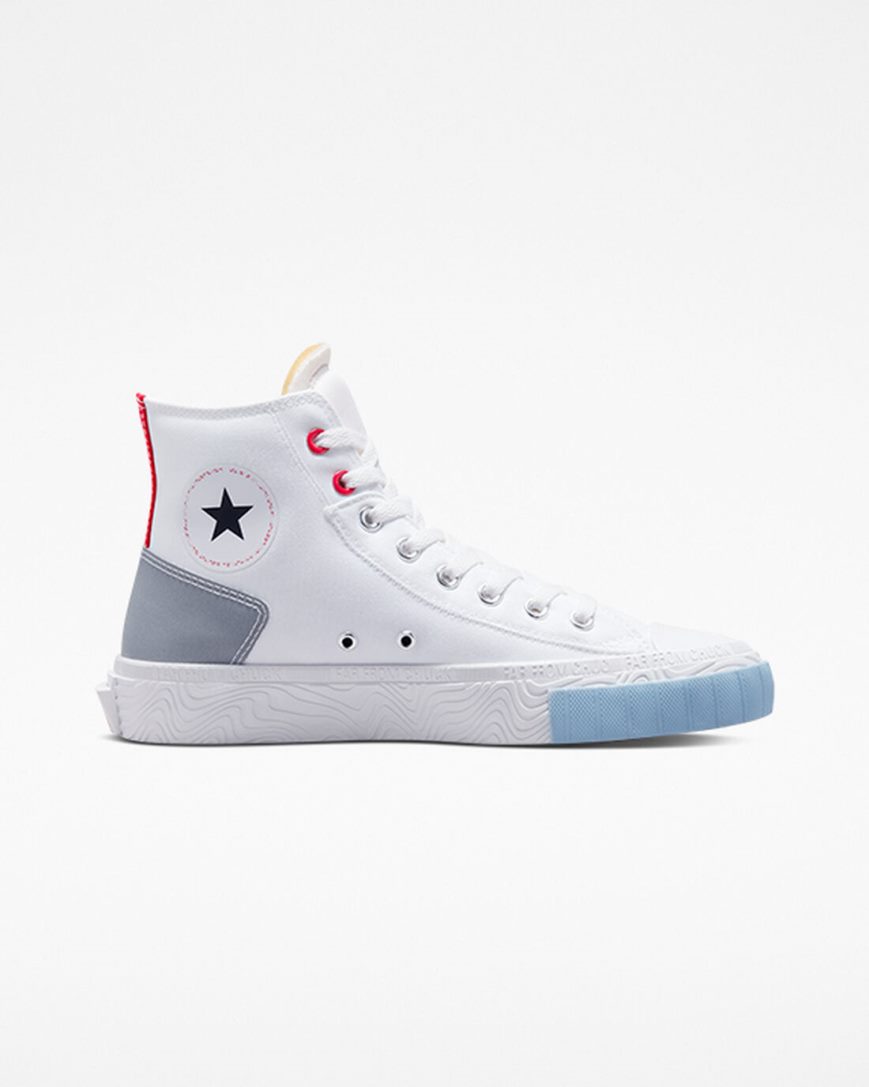 Dámské Boty Vysoké Converse Chuck Taylor Alt Star Reflective Shine Bílé Červené Blankyt | CZ N31QB69